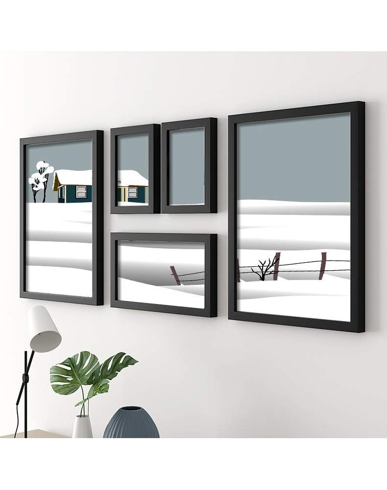 KAOIKO 16x20inch Picture Frame Solid Wood Display Pictures 12x16 with Mat or 16x20 Wall Without Mounting Photo Frame Blackï¼ˆ1pcsï¼‰ - Image 2